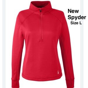New Spyder Ladies' Freestyle Half-Zip Pullover pink size L ⭐️⭐️⭐️⭐️
